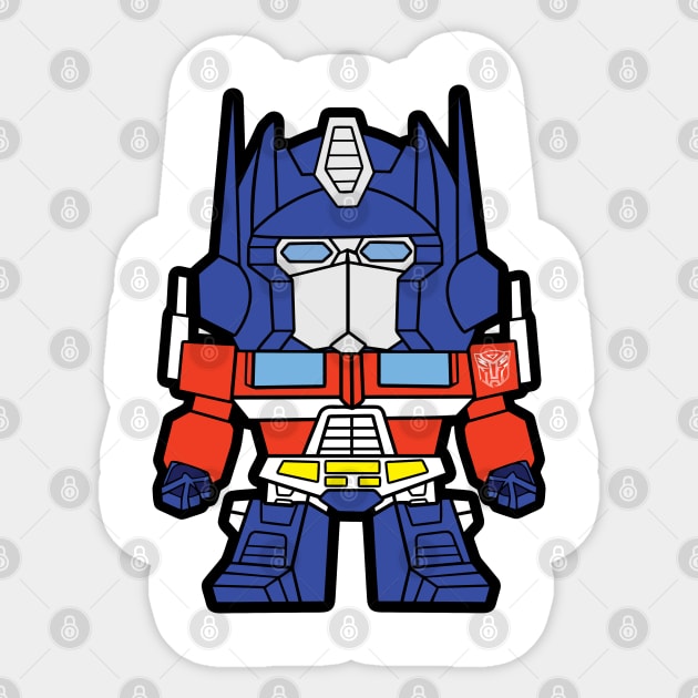 Optimus Prime Chibi Sticker by bonekaduduk